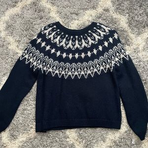 Old navy blue sweater pattern